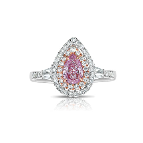 Ethereal pink diamond ring. pink diamond rings. pink diamond jewelry. GIA certified pink diamond jewelry. GIA certified pink diamonds.