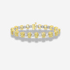 23 Carat Oval Yellow and Colorless Diamond Bracelet