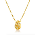 Old money yellow diamond. yellow diamond pendant. fancy yellow. pear shape diamond. diamond pendant.