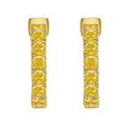 Yellow Diamond Mini Hoop Earrings