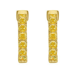 Yellow Diamond Mini Hoop Earrings