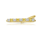 yellow and white diamond ring