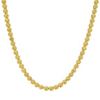 Intense Yellow Round Diamond Bezel Set Necklace