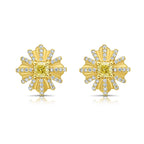 The Meelie Flower Yellow Diamond Studs