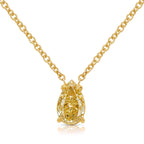 2 Carat Pear Shape Champagne Diamond Pendant