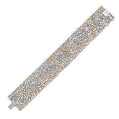 Fancy Color and White Diamond Carpet Bracelet