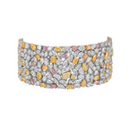 Fancy Color and White Diamond Carpet Bracelet