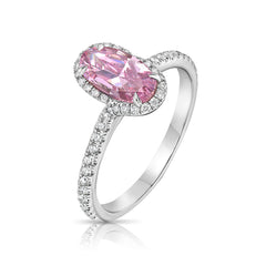 Fancy Vivid Purple-Pink Oval Diamond Ring