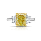 3 Carat Radiant Yellow Diamond Engagement Ring