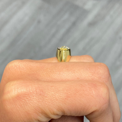 Fancy Yellow Marquise Cut East West Bezel Set Diamond Ring