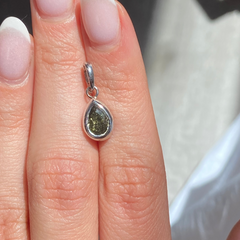 Chameleon Pear Diamond Charm