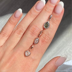 Pink Heart Shape Diamond Charm