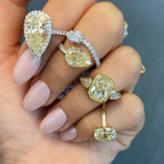 Yellow Diamond Bezel Set Engagement Ring