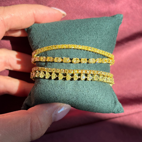 Fancy Yellow Mixed Shape Diamond Bracelet