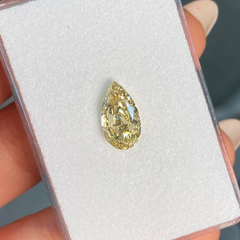3 carat fancy brown yellow champagne pear shape diamond