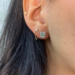 3.52ct Green Diamond Chameleon Radiant Studs