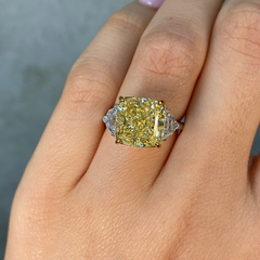 7ct Fancy Light Yellow Diamond Engagement Ring