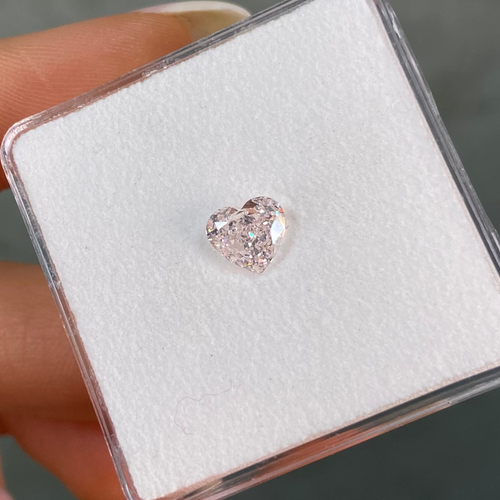 1.03ct Light Pink Heart Shape Diamond