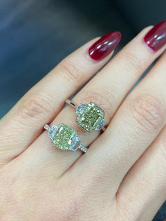 2ct Green Diamond Engagement Ring