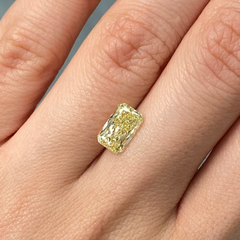 2.01ct Fancy Yellow Elongated Radiant Cut Diamond