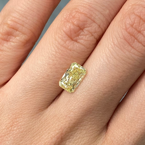 2.01ct Fancy Yellow Elongated Radiant Cut Diamond