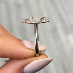 pink diamond ring. pink diamond flower. pink diamond fashion ring. floral diamond jewelry, unique jewelry inspiration