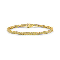 Old money yellow diamond tennis bracelet with natural canary diamonds.