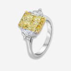 3 Carat Radiant Yellow Diamond Engagement Ring