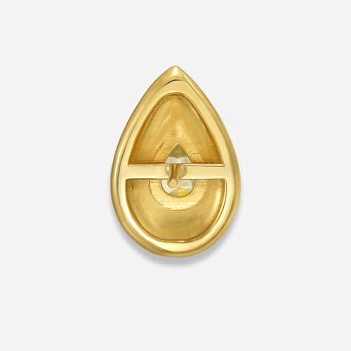 Bezel Swirl Yellow Diamond Studs