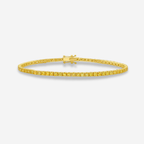 Fancy Intense Yellow Round Diamond Tennis Bracelet