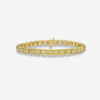 20 Carat Yellow Radiant Diamond Bezel Tennis Bracelet