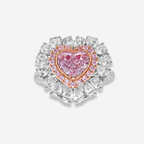 1.89ct Pink Heart Diamond Statement Ring