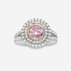 1ct Light Pink Round Diamond Ring
