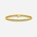 13.50ct Fancy Yellow Elongated Radiant Diamond Bracelet
