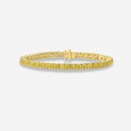 14.5ct Fancy Yellow Cushion Diamond Tennis Bracelet