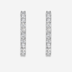 5.5 Carat White Radiant Diamond Hoops