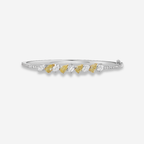 Yellow & White Mixed Shape Diamond Bangle