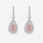 1.50ct Pink Pear Diamond Earrings