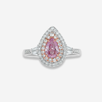 Light Pink Pear Diamond Engagement Ring
