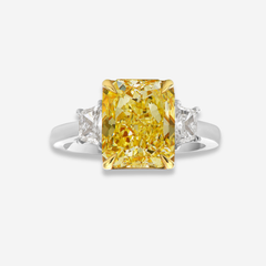 3.02ct Fancy Intense Yellow Diamond Ring