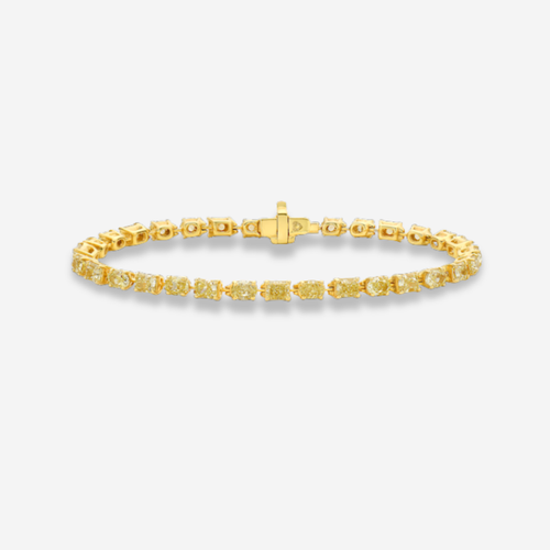 Fancy Yellow Mixed Shape Diamond Bracelet
