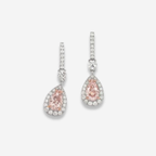 1.11ct Light Pink Pear Earrings