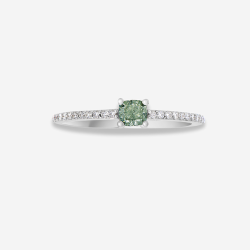 Green Diamond Stackable Ring