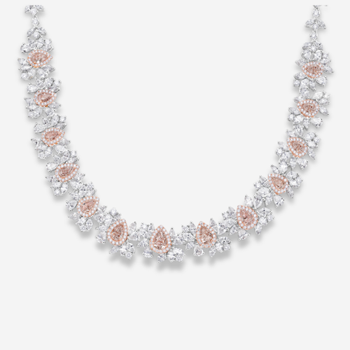 24ct Pink and White Diamond Necklace