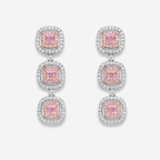 2.5ct Pink Diamond Drop Earrings