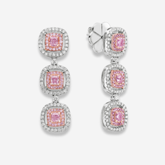 2.5ct Pink Diamond Drop Earrings
