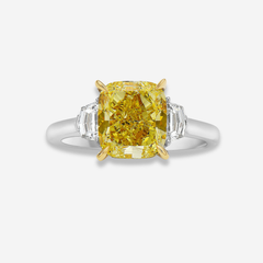 3.09ct Fancy Yellow Diamond Ring