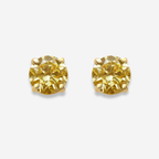 1.63ct Fancy Intense Yellow Round Diamond Studs