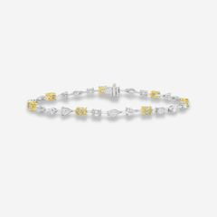 Mixed Yellow and White Diamond Bracelet
