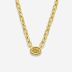 Light Yellow Oval Diamond Pendant